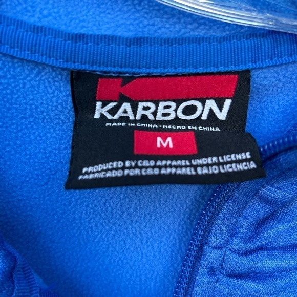 Karbon Full Zip Hoodie Fleece Lined Jacket | Size Medium - Picture 6 of 7